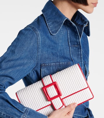 Maycap raffia-effect clutch | Manolo Blahnik