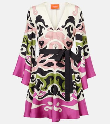 Magnifico printed silk twill minidress | La DoubleJ