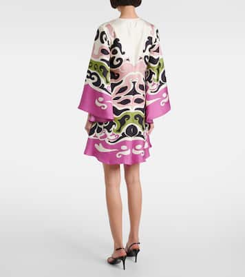 Magnifico printed silk twill minidress | La DoubleJ