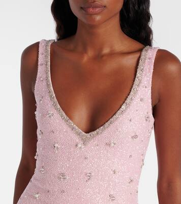 Coralina crystal-embellished minidress | Clio Peppiatt