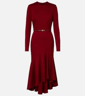 Belted tiered midi dress | Elie Saab