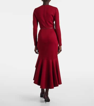 Belted tiered midi dress | Elie Saab