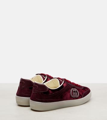 G75 velvet and suede sneakers | Gucci