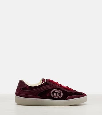 G75 velvet and suede sneakers | Gucci