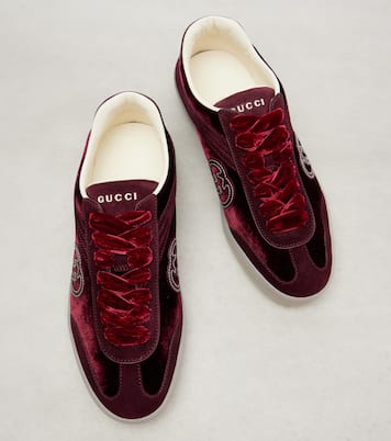 G75 velvet and suede sneakers | Gucci