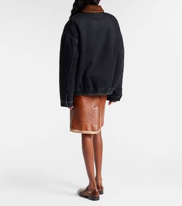 로고 데님 재킷 | Miu Miu