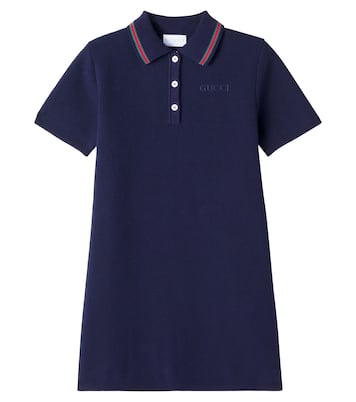 Polokleid Web Stripe aus einem Baumwollgemisch | Gucci Kids