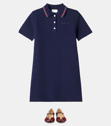 Polokleid Web Stripe aus einem Baumwollgemisch | Gucci Kids