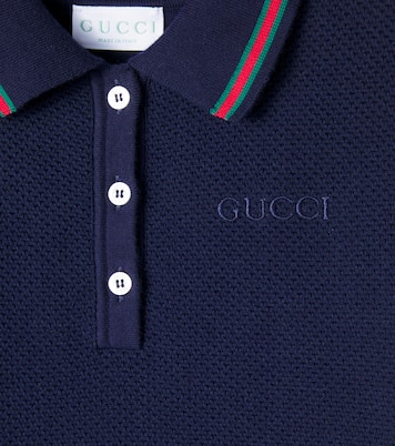 Polokleid Web Stripe aus einem Baumwollgemisch | Gucci Kids