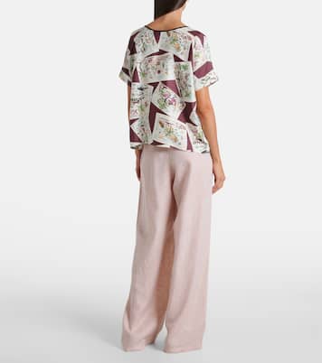 Top Rosemary de seda estampada | Loro Piana