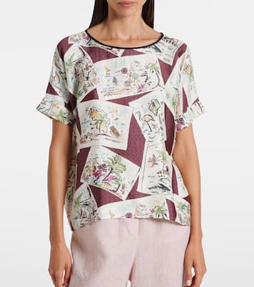 Top Rosemary de seda estampada | Loro Piana