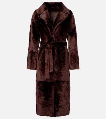 Belted reversible shearling coat | Yves Salomon