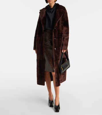Belted reversible shearling coat | Yves Salomon