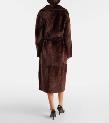 Belted reversible shearling coat | Yves Salomon