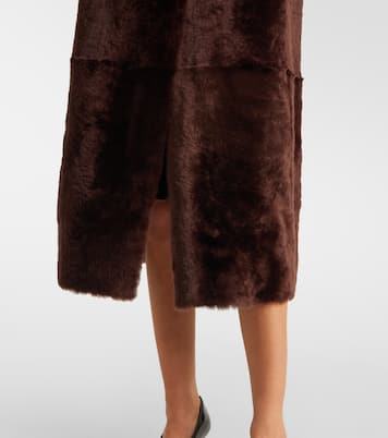 Belted reversible shearling coat | Yves Salomon