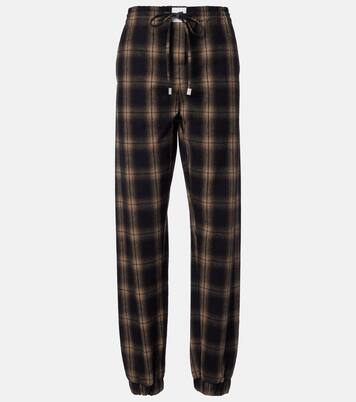 Checked cotton sweatpants | The Attico