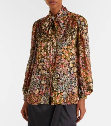 Floral silk blouse  | Valentino