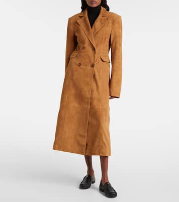Mantel aus Veloursleder | Rotate