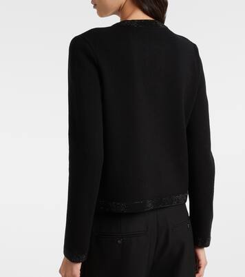 Embellished wool-blend cardigan | Tory Burch