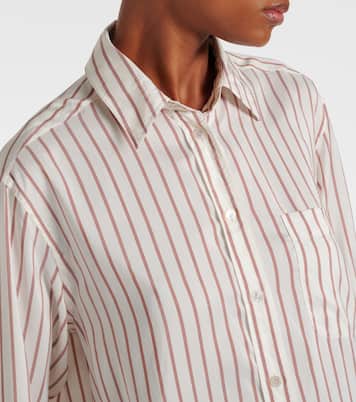 Gavina striped silk shirt | The Row