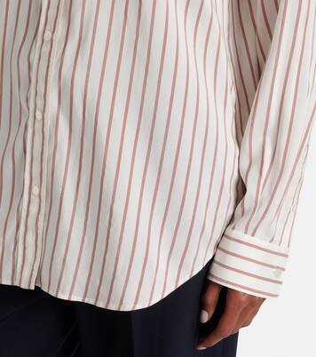 Gavina striped silk shirt | The Row