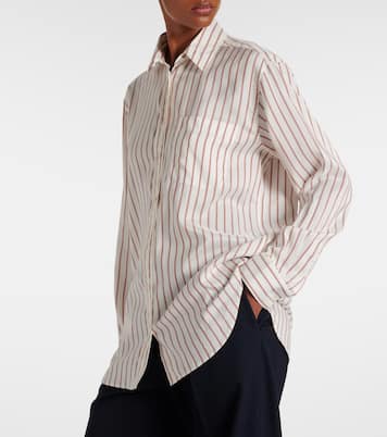 Gavina striped silk shirt | The Row