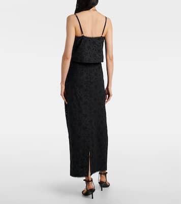 Salma embroidered cotton maxi skirt | Posse