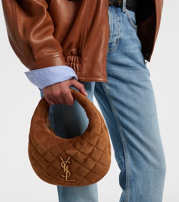 Tote Bag Icarino Mini aus Veloursleder | Saint Laurent