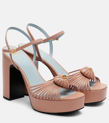 Cœur Royal 115 leather platform sandals | Valentino Garavani