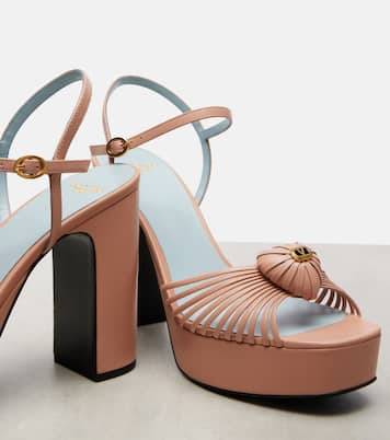 Cœur Royal 115 leather platform sandals | Valentino Garavani