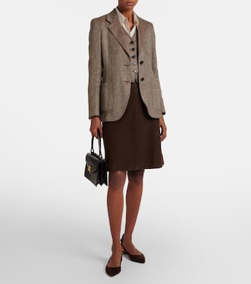 Ballerinas Bow Tie aus Veloursleder | Aquazzura