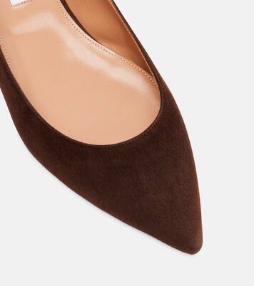 Ballerinas Bow Tie aus Veloursleder | Aquazzura