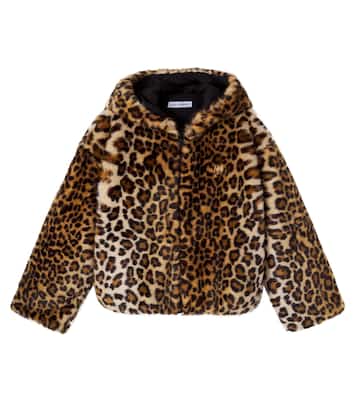 Leopard-print hooded jacket | Dolce&Gabbana Kids