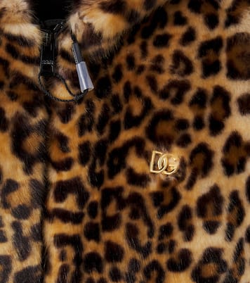 Leopard-print hooded jacket | Dolce&Gabbana Kids
