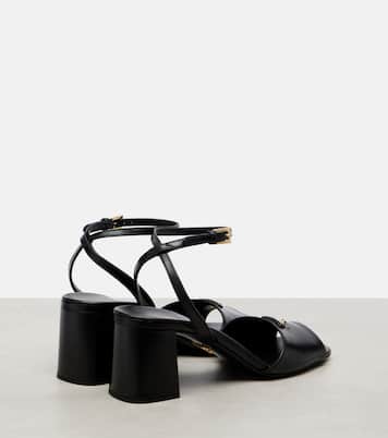 Leather slingback sandals | Prada