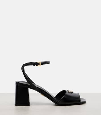 Leather slingback sandals | Prada