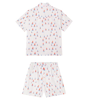 Printed cotton shirt and shorts set | Fábula