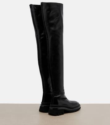 Fallon leather over-the-knee boots | Khaite