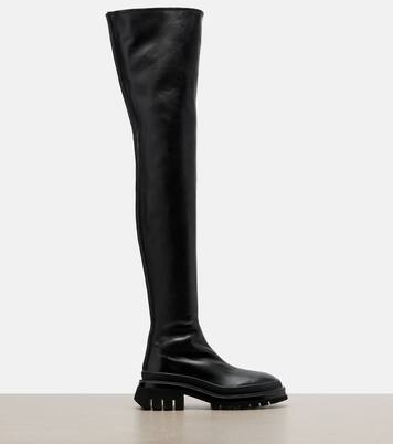 Fallon leather over-the-knee boots | Khaite