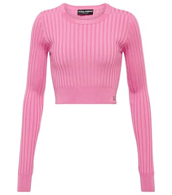 Pull raccourci DG en soie | Dolce&Gabbana