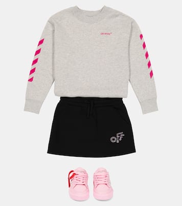 Embellished cotton jersey skirt | Off-White Kids