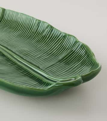 Plateau Folhas Banana Leaf Large en céramique | Bordallo Pinheiro