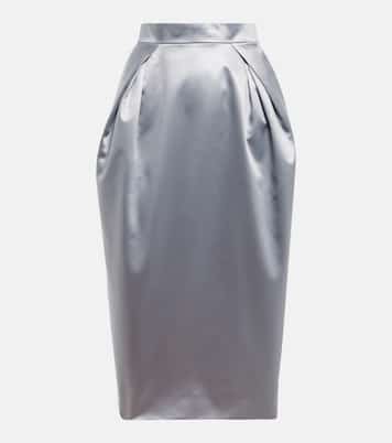 Falda midi de satén drapeada | Maison Margiela