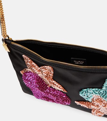 Borsa a tracolla in raso con paillettes | Tom Ford