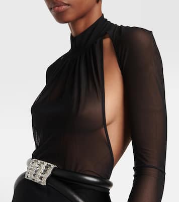 Cutout mesh bodysuit | David Koma