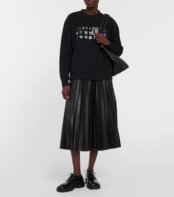 Falda midi plisada de tiro alto | MM6 Maison Margiela
