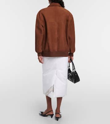 Oversized suede jacket  | Prada