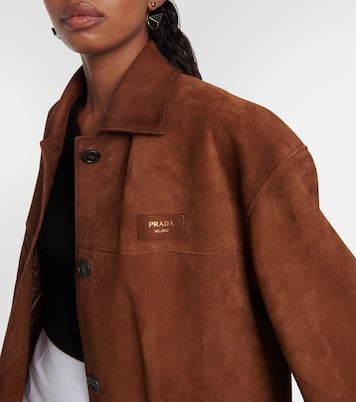 Oversized suede jacket  | Prada