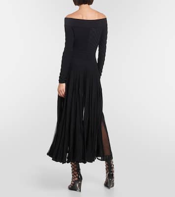 Off-shoulder jersey midi dress | Alaïa
