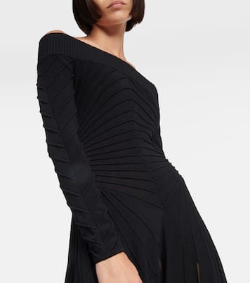 Off-shoulder jersey midi dress | Alaïa